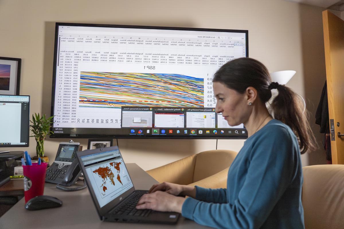 person working on laptop